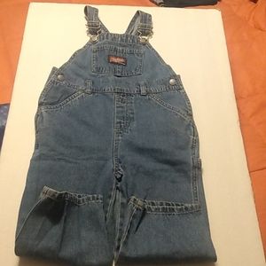 C) Old Navy Unisex baby denim medium wash overalls. 3T straight Leg